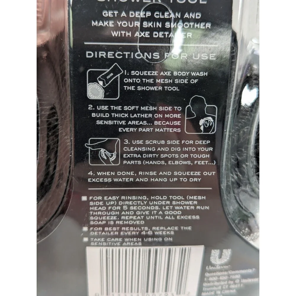 AXE Modern Shower Tool Skin Cleanser for Smoother Skin Exfoliates - 3 Pack